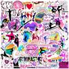 Zhlearda Ginnastica Adesivi, 100 Pezzi Adesivo Danza, Gymnast Sticker Pack, Adesivi in Vinile Impermeabili, Adesivo Danza Adorabile, Graffiti Adesivi per Chitarra, Skateboard, Casco, Bagagli