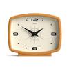 Jones Clocks® Film orologio da scrivania | Design retrò rettangolare | Mustard giallo | Design retrò mid-century con tocco moderno per mensola, tavolo, mensola del caminetto o comodino
