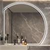 JSLJDM Specchio Bagno Retroilluminato,Specchio da Bagno,Specchio da Bagno Moderno Specchio da Bagno A Semicerchio con Taglio Sinistro/Destro,con Luci Specchio per Il Trucco Retroilluminato A LED