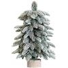 Magie di Natale Albero di natale pinetto innevato Dream in PE effetto Real Touch e base in legno (45 cm)