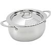 Bialetti Multi-Pot Ovale 6 Quart con Coperchio colino, Inossidabile Alluminio, Acciaio Inox, Whole Pasta, Corn, Lobster