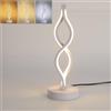 Mengjay LED Lampada da tavolo - 6W LED Acrilico da comodino Lampadario moderno Decor Lighting, Moderna Lampada da Scrivania per Camera da Letto, Ufficio, Regalo, Salotto (Bianco)