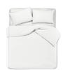 Novilunio Set copripiumino federe letto parure copripiumino in cotone made in Italy Matrimoniale Bianco