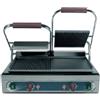 D.L. SERVICE Piastra in ghisa con piano liscio/rigato cm 27 x 30 e coperchio rigato Monofase