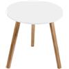 Tavolino salotto lizzy bianco in bamboo, Ø40 cm