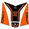 Resin Bike Adesivi Moto Compatibile con KTM 1190 Adventure S 2013-2016. Protezione Codino Moto da Urti e Graffi. Adesivo Resinato con Effetto 3D - Nero e Arancio