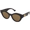 Gucci GG0957S 006 | Occhiali da Sole Graduati o Non Graduati | Prova Online | Plastica | Cat Eye | Marrone, Havana | Adrialenti