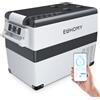 EUHOMY Frigorifero Portatile 40L, Frigo da Campeggio Elettrico 12V/220V, Mini Frigorifero 12V/24 V, Controllato da APP, -20°C a 20°C, per Auto, Camion, Pesca, Campeggio, Viaggi