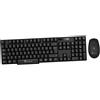 Techmade Tastiera + Mouse Techmade Wired Wireless Senza Filo (TM-WKB828+W102) Black