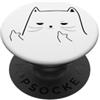 Adult Humour Teas Tc. Divertente Umorismo per adulti Gatto Metà dito medio PopSockets PopGrip Adesivo