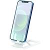 PARENCE.- Supporto per telefono regolabile pieghevole e 5 tacche, solido e stabile/Supporto universale per smartphone in silicone ultra sottile regolabile per desktop - colore bianco