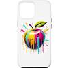 Laroli Aesthetic Art Custodia per iPhone 15 Pro Max Colorato Pop Art Mela Mele