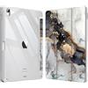 Fintie Custodia ibrida sottile per iPad Air 5a generazione (2022) / iPad Air 4a generazione (2020) 10,9 pollici - [Portapenne integrato] Cover antiurto con guscio posteriore trasparente trasparente,