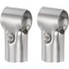 QUARKZMAN Tubatura Morsetto Connettore 2pz Strutturale Tubatura Connettore Catena Collegamento Recinzione Acciaio Inox Angolo Montaggio Bordi Adatta OD 1-1/4(30mm)