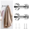 Wvu & Wvo Ganci Appendiabiti, 2 Pezzi Ganci in Acciaio Inox Bagno, Ganci Appendiabiti da Parete, Ganci da Parete per Cappotto Accappatoio Asciugamano Cappello Ombrello