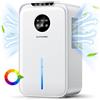 SUPOOBE Deumidificatore Casa Muffa SUPOOBE Deumidificatore Portatile Bagno 2.2L Sonno Silenzioso Timing 8/12/24H Luci LED 7 colori Spegnimento Automatico,Per la Casa,Bagno,Cabina Armadio,RV