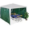 Relaxdays Tende Laterali per Gazebo 2x3 m, Set 3, Pareti in Telo PE Impermeabile, Chiusure a Strappo, Parasole, Verde, 80% 20% plastica, 200 x 300 x 0.1 cm