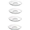 Zerodeko Piattini Trasparenti Tè in : 4 Pz 9Cm Tazza di Tazza Trasparenti di Salsa Sushi Sushi Sushi Dirgo Mini Piatti Per Pane Piatti Di Dessert