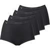 Sloggi Basic+ Maxi 4p Slip, Nero (Black), 9 (Pacco da 4) Donna