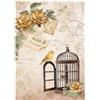 Carta di riso Golden Harmony gabbietta Stamperia