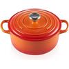 Le Creuset Cocotte rotonda Evolution in ghisa vetrificata con Coperchio, diameter 20 cm, Arancione, 21177200902430