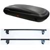 MENABO OFFERTA! BOX Baule 400 LT. Tetto auto per 500X + Barre Portatutto Portapacchi