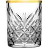 Pasabahce set 4 bicchieri timeless bordo oro cl 6,2