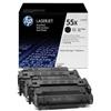 HP BIPACK TONER ORIGINALE HP Laserjet P3010 Nero 12k CE255XD 55X CE255XC