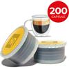 NERORISTRETTO 200 CAPSULE Cialde caffe compatibili LAVAZZA ESPRESSO POINT miscela Puro Arabica