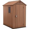 Keter Casetta Da Giardino In Resina 125,8x184,5x205,1H Cm Darwin 4x6 Marrone Keter