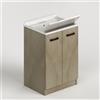 CAPALDO Lavatoio A 2 Ante 61x50 In Legno Nobilitato Colore Argilla Design Moderno