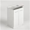 CAPALDO Lavatoio A 2 Ante 61x50 In Legno Nobilitato Colore Bianco Design Moderno