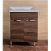 CAPALDO Lavatoio 60x50 In MDF Effetto Legno Con Vasca In Resina Antonella Noce
