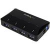 StarTech.com Hub USB 3.0 (5Gbps) a 4 Porte con Porta di Ricarica Dedicata, 1 Porta x 2,4 Amp (ST53004U1C)
