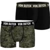 Von Dutch Confezione da 2 boxer basic da uomo VD1BCX2CAM Verde mimetico XL