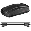 AUTOKIT BOX Baule Barre Portatutto Tetto auto Portapacchi COMPATIBILE con Fiesta VII