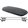 MENABO BOX Baule 480 LT.Barre Portatutto Tetto auto COMPATIBILE con A4 dal 1994 al 2015