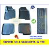 AUTOKIT Tappeti in Gomma Tappetini auto Specifici COMPATIBILI con Panda 169 4x4 dal 2003