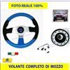 Autokit Volante + Mozzo Specifico per Panda 141 4x4 Sterzo Volanti per auto Sportivo Blu