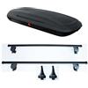 MENABO BOX Baule Tetto auto 480 LITRI COMPATIBILE con 500X Barre Portatutto Portapacchi