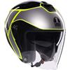 Agv Casco Moto Jet AGV IRIDES DAVAO Nero Grigio Giallo Fluo