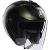 Agv Casco Moto Jet AGV IRIDES SAKAI Opaco Verde Nero