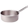 Pentole Agnelli ALIX107ALIN28 Casseruola Bassa con Manico in acciaio, Trilaminato Alluminio-Acciaio per induzione, 28 cm