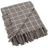 DII - Coperta in Tessuto a Quadri, 127 x 152,4 cm, Colore: Grigio