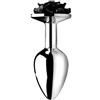 BONDAGERIE® Plug Anale con Rosa Nera, Brand italiano L
