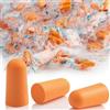 Pyroclasia 100 Paia Tappi Orecchie Antirumore Morbidi Schiuma 37 dB SNR per Dormire, Studio, Lavoro, Protezione dell'Udito Arancioni Riutilizzabili