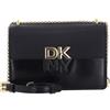 DKNY Echo Small Chain Flap, Bag Donna, Nero/Oro