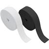 VEGCOO 2 Rotoli Elastica Banda per Cucito, 25 mm Ampio Nastro Elastico Piatto Rotolo di Elastico per Cucito, Accessori Sartoria per Cucire Vestiti, Pantaloni, Artigianato Fai-da-Te