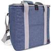 IRIS BARCELONA 9209T Borsa Frigo Weekend Blue 30L, Cotone