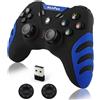 VooFun Controller PC, 2,4G Wireless Controller PS3 Joystick PC con Hall Joystick, Doppia Vibrazione, Gaming Gamepad per PS3, Windows 7/8/10/11, Steam, Laptop, Raspberry Pi, Android TV, TV Box